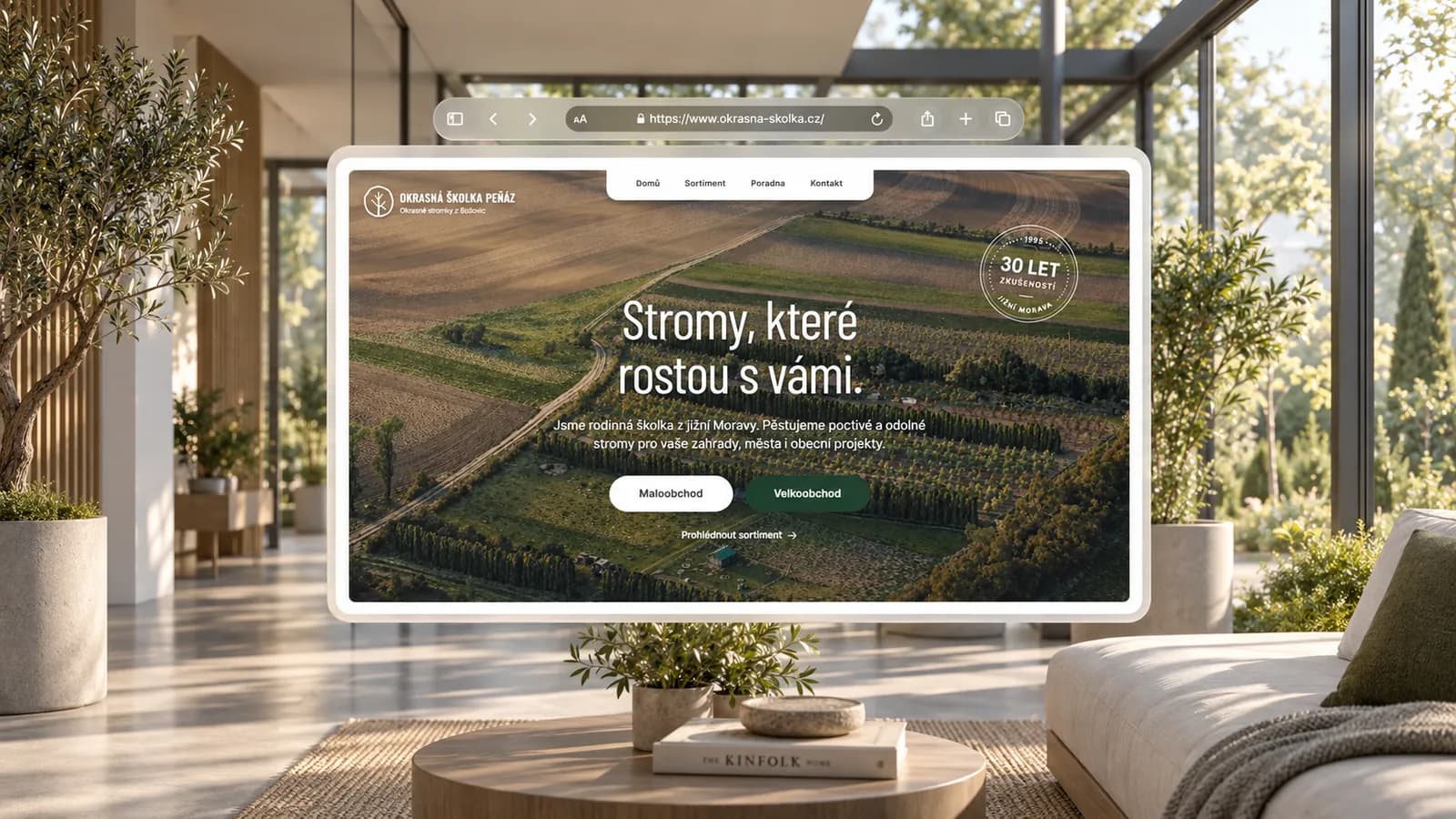 Okrasná školka otevřený v prostorovém rozhraní Apple Vision Pro