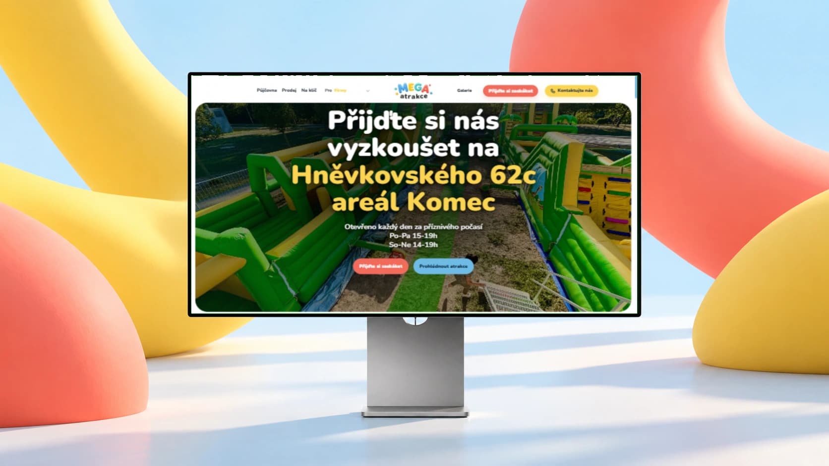 Megaatrakce: web na monitoru