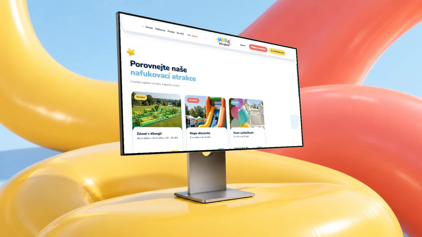 Megaatrakce: web na monitoru