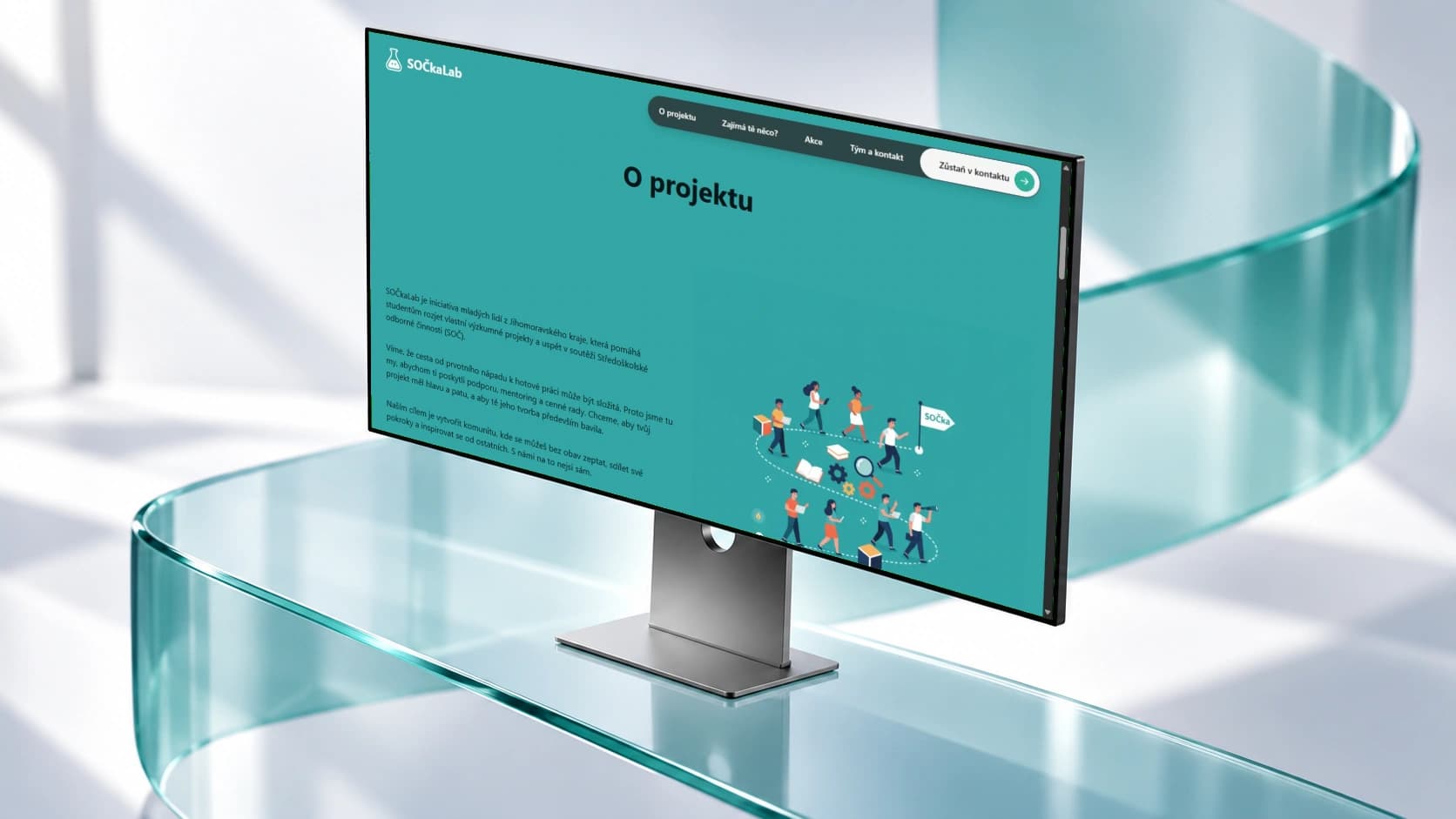 SOČkaLab: web na monitoru